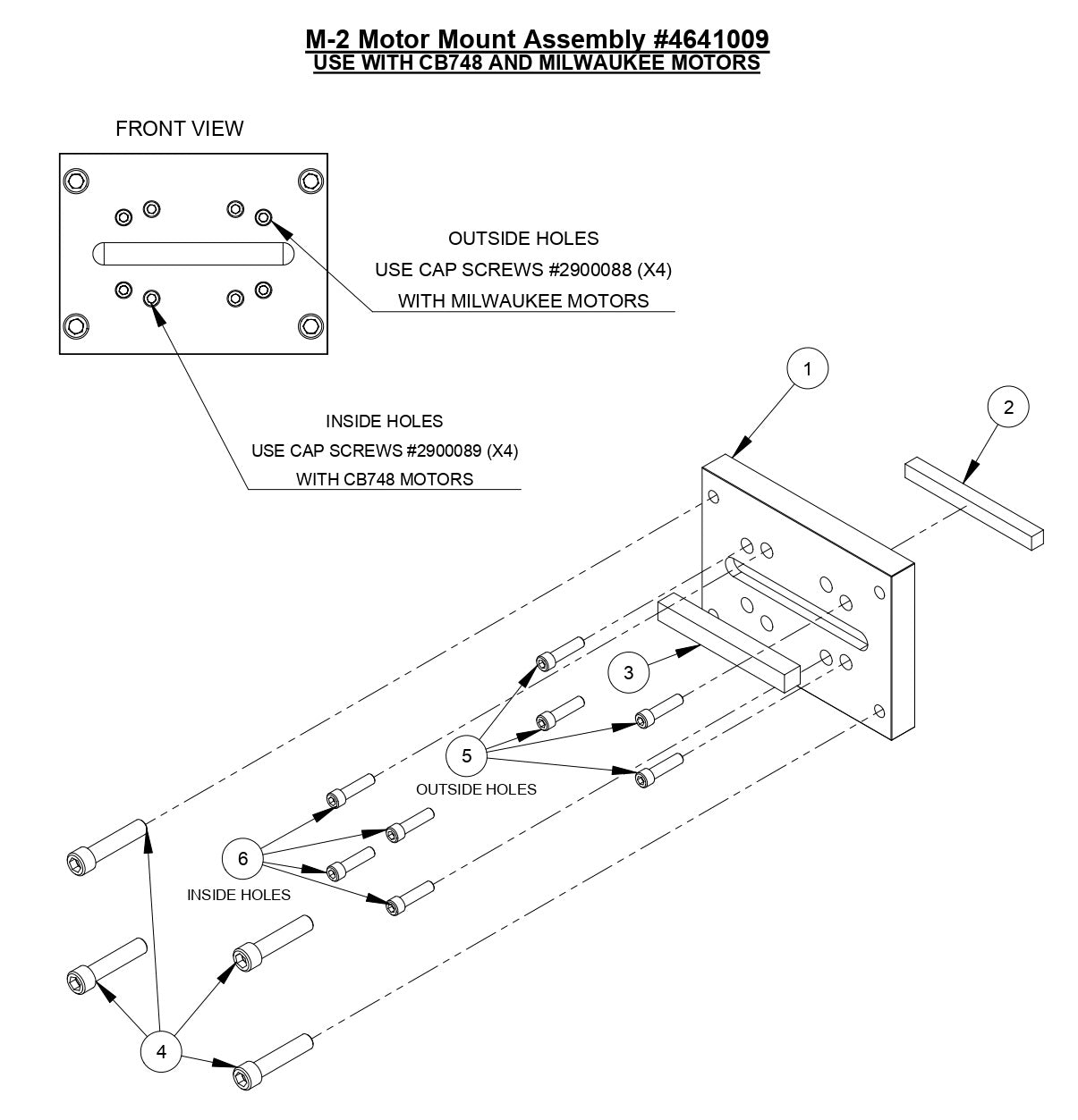 M-2 CB748 and Milwaukee Motor Mount Assembly