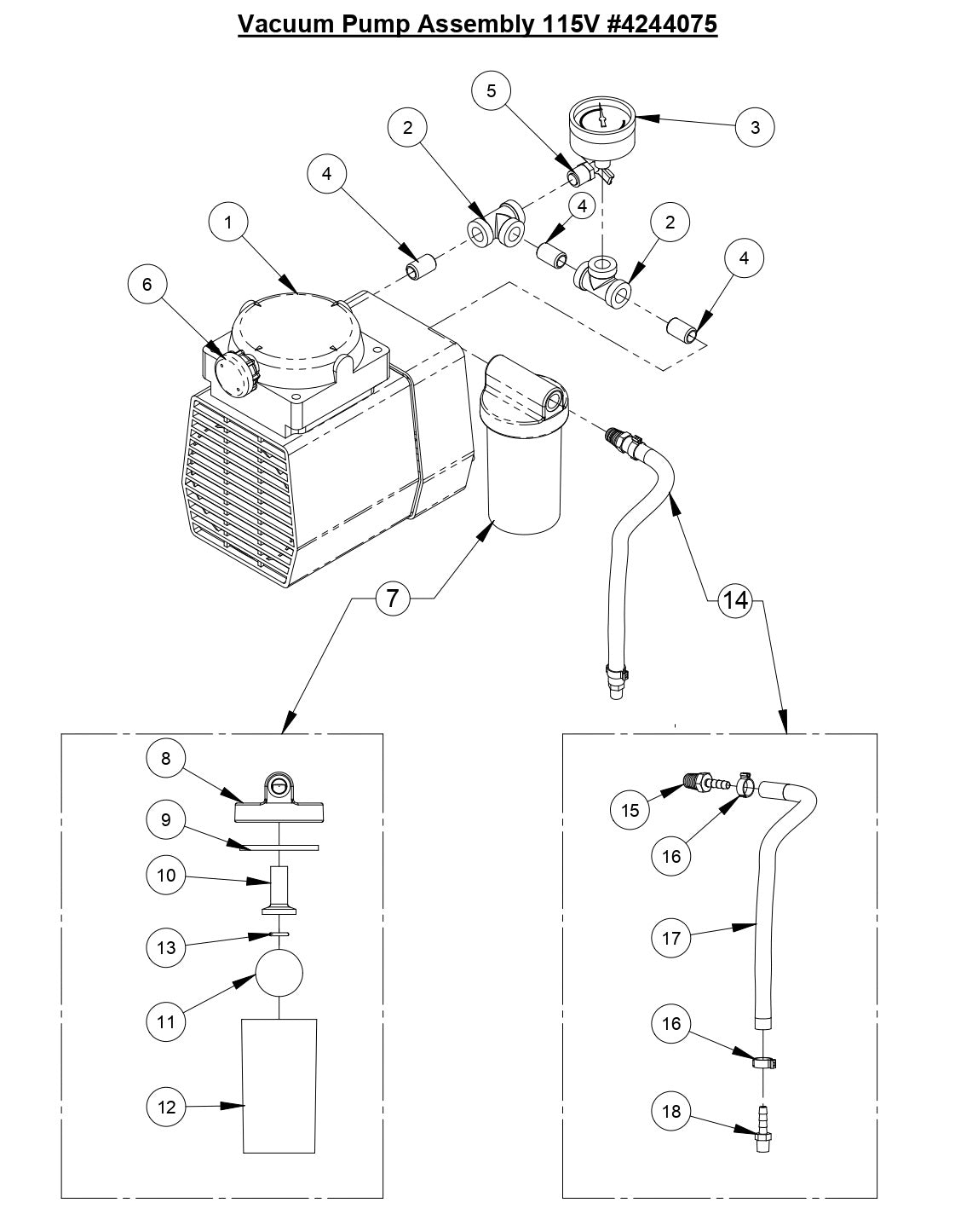 M-2 Vacuum Pump Assembly 115V