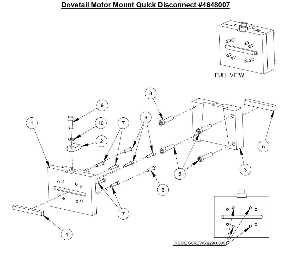 M-2 Dovetail Motor Mount Quick Disconnect