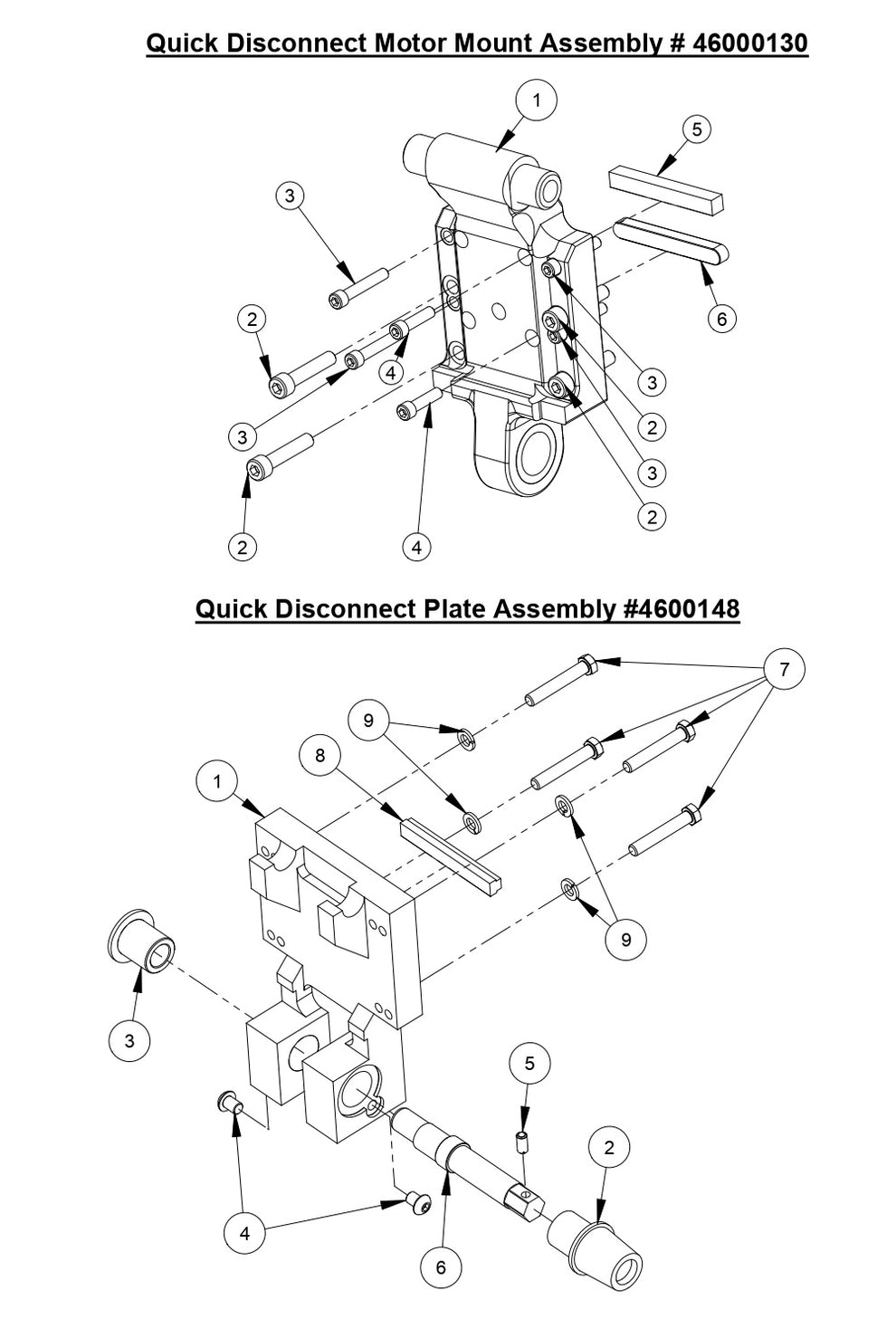 M-2 Quick Disconnect Motor Mount Assembly