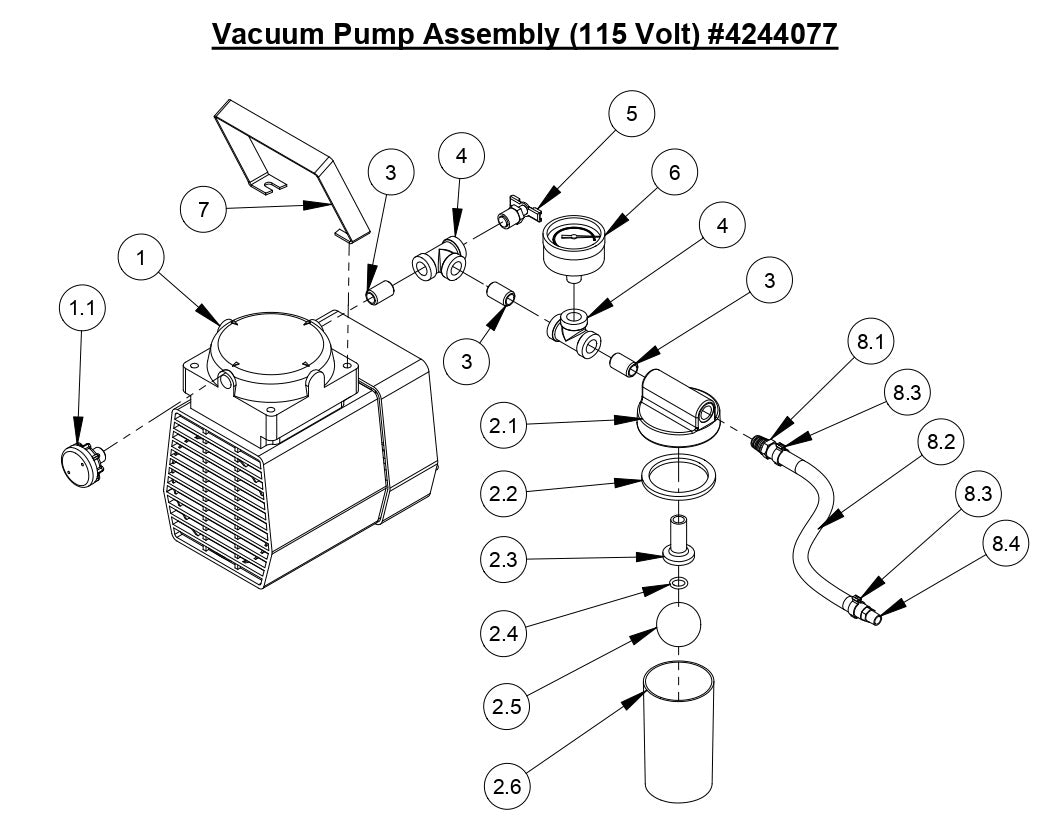 M-4 Vaccum Pump Assembly (115 Volt)