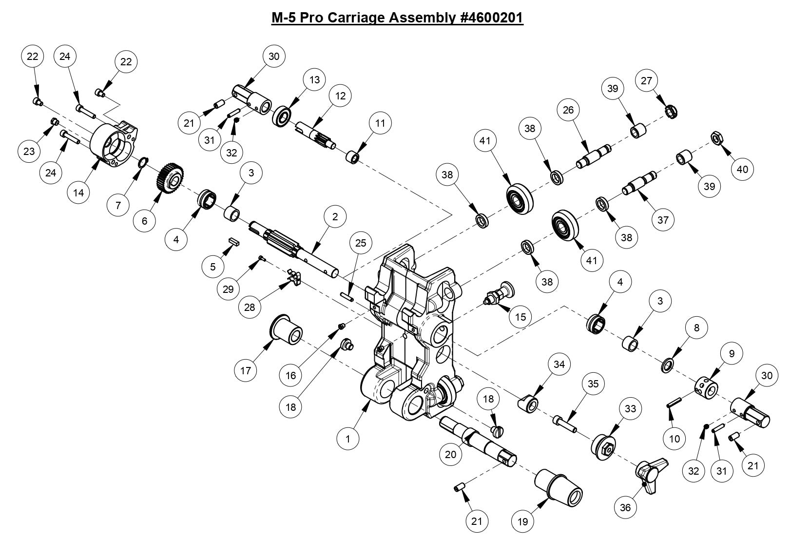 M-5 Pro Carriage Assembly