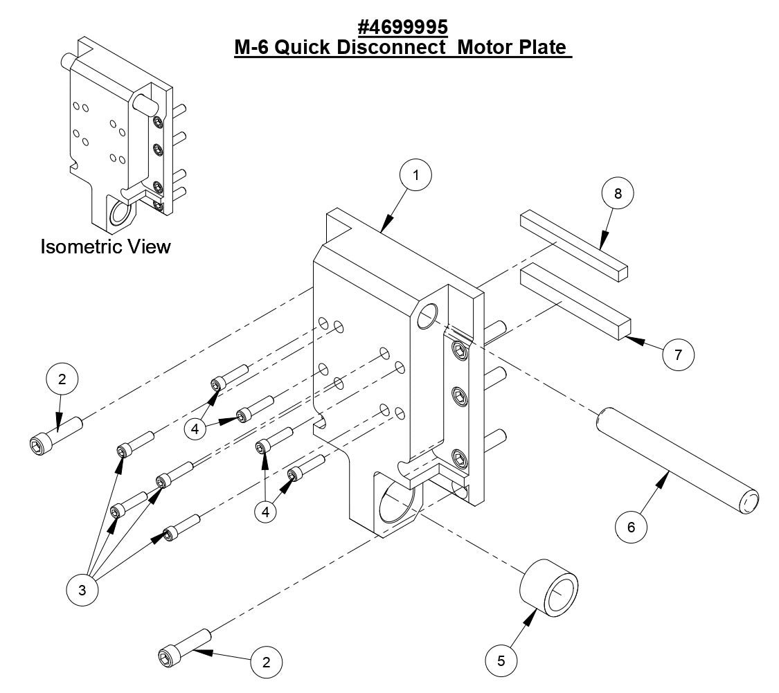 M-6 Quick Disconnect Motor Plate 