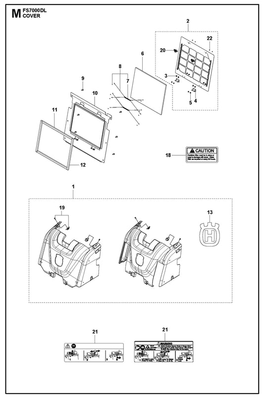 M-Cover Parts for FS7000 DL By Husqvarna