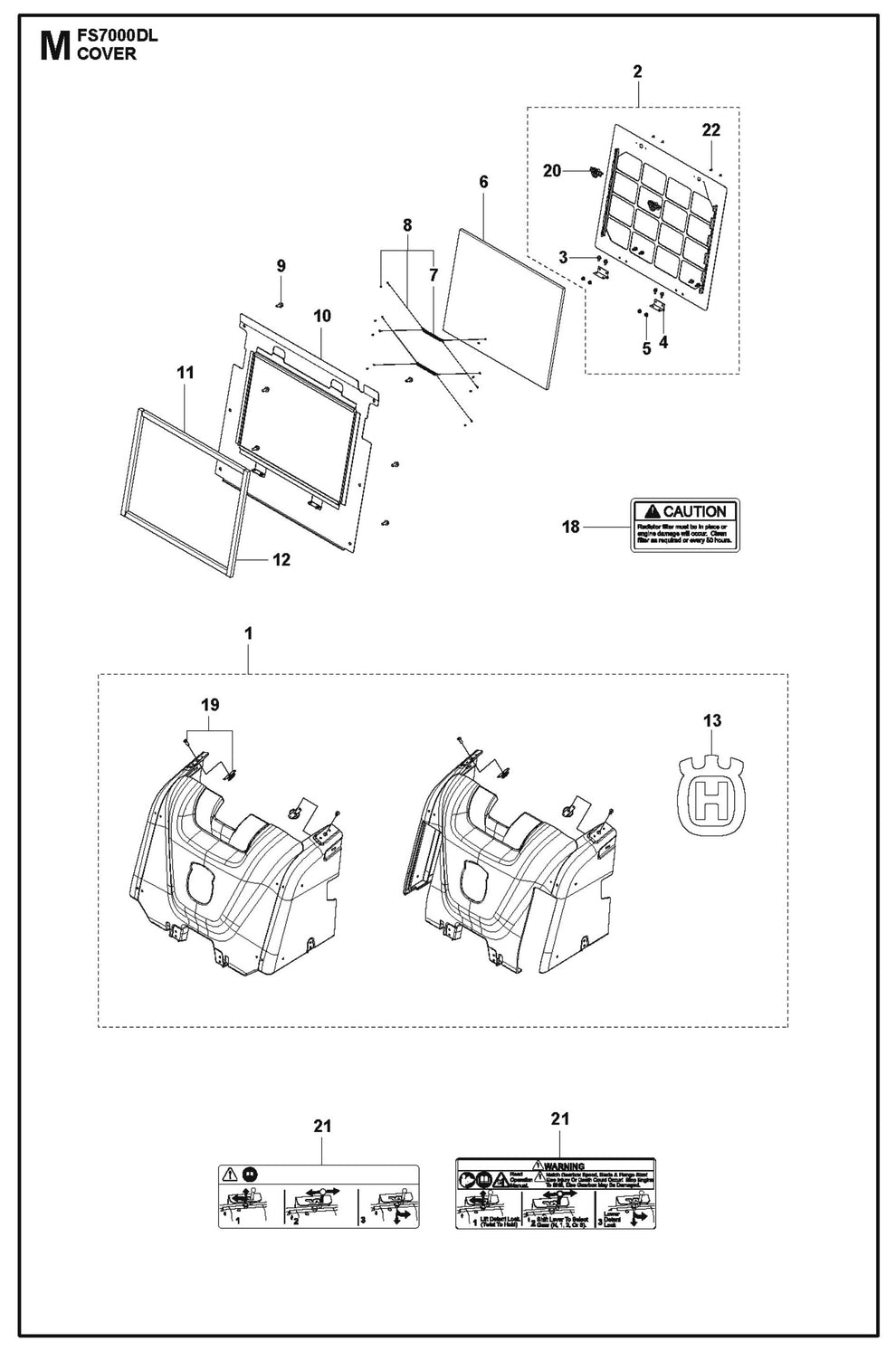 M-Cover Parts for FS7000 DL By Husqvarna