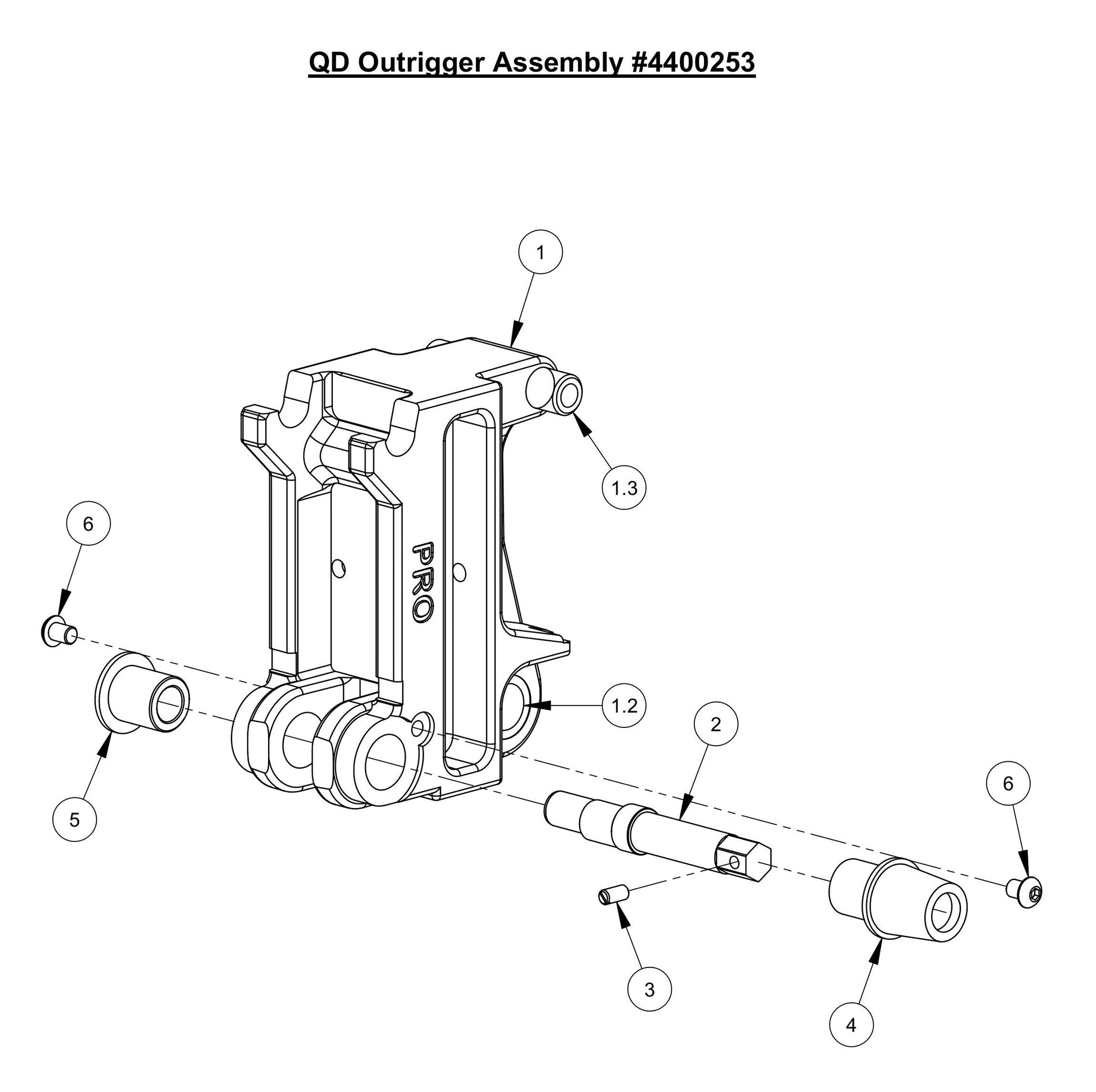 M-5 Pro QD Outrigger Assembly #4400253 Parts