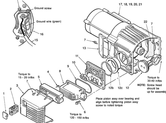Pump Assembly Parts For MAC4000 Air Compressor By Makita