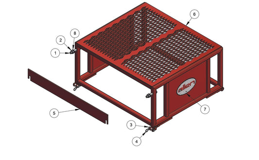 WB1224 Mainframe Assembly - 2 Foot Assembly Parts  by Allen Engineering