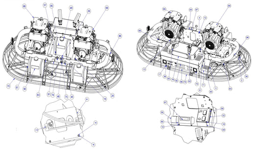HP205 High Performance Riders Mainframe Assembly Parts by Allen Engineering