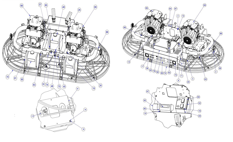HP205 High Performance Riders Mainframe Assembly Parts by Allen Engineering