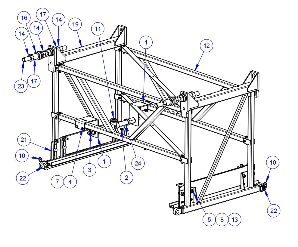 VLP2424 Mainframe - 3ft Frame Assembly Parts by Allen Engineering