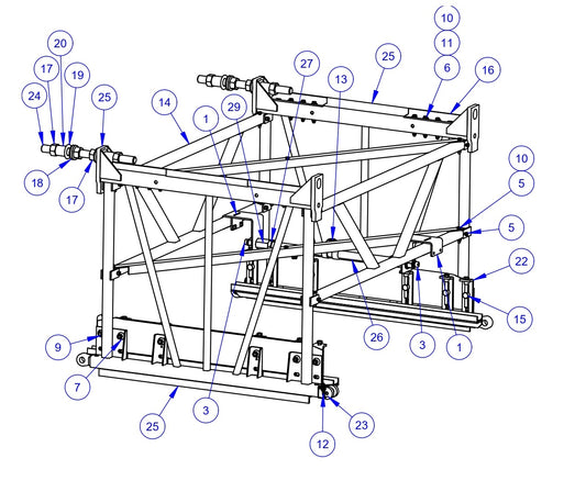 VLP2424 Mainframe - 4ft Frame Assembly Parts by Allen Engineering