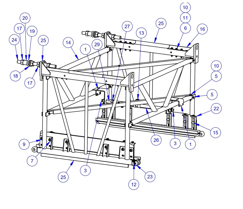 VLP2424 Mainframe - 4ft Frame Assembly Parts by Allen Engineering
