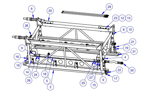 VLP2424 Mainframe - 6ft Frame Assembly Parts by Allen Engineering