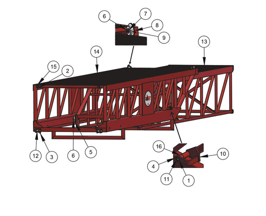 WB2434 Mainframe Assembly - Telescoping, 15-25 Foot Parts by Allen Engineering