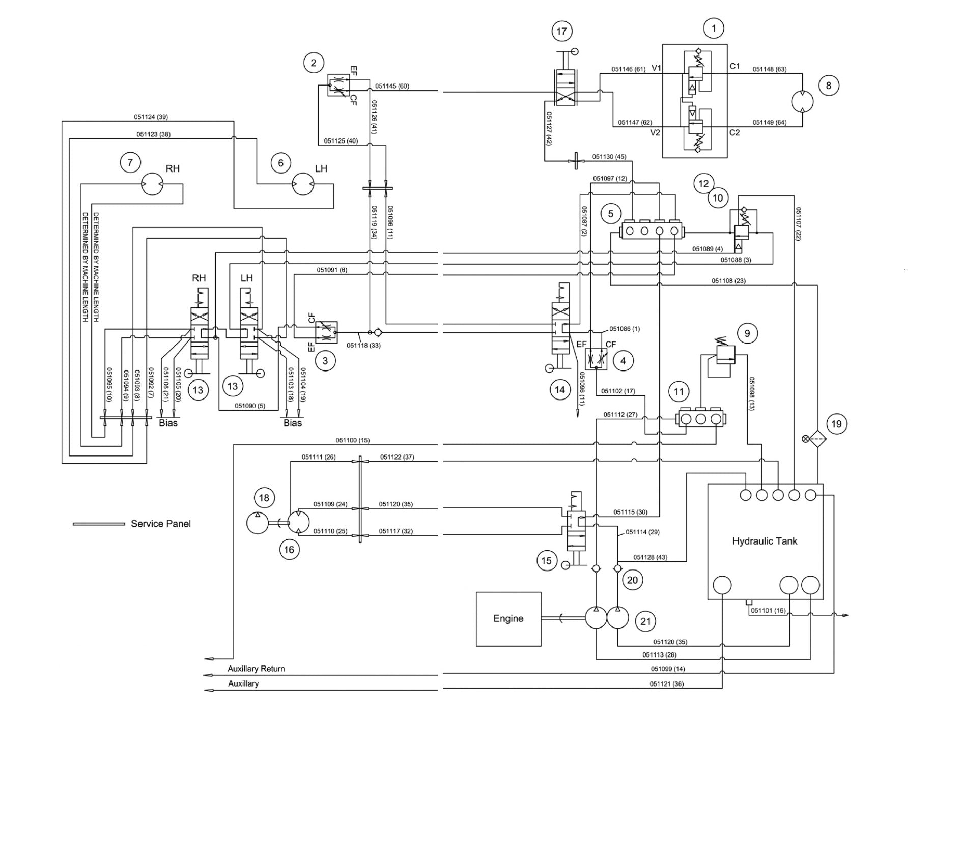 BDF6048B Mainframe Hydraulic Schematic Assembly Parts by Allen Engineering