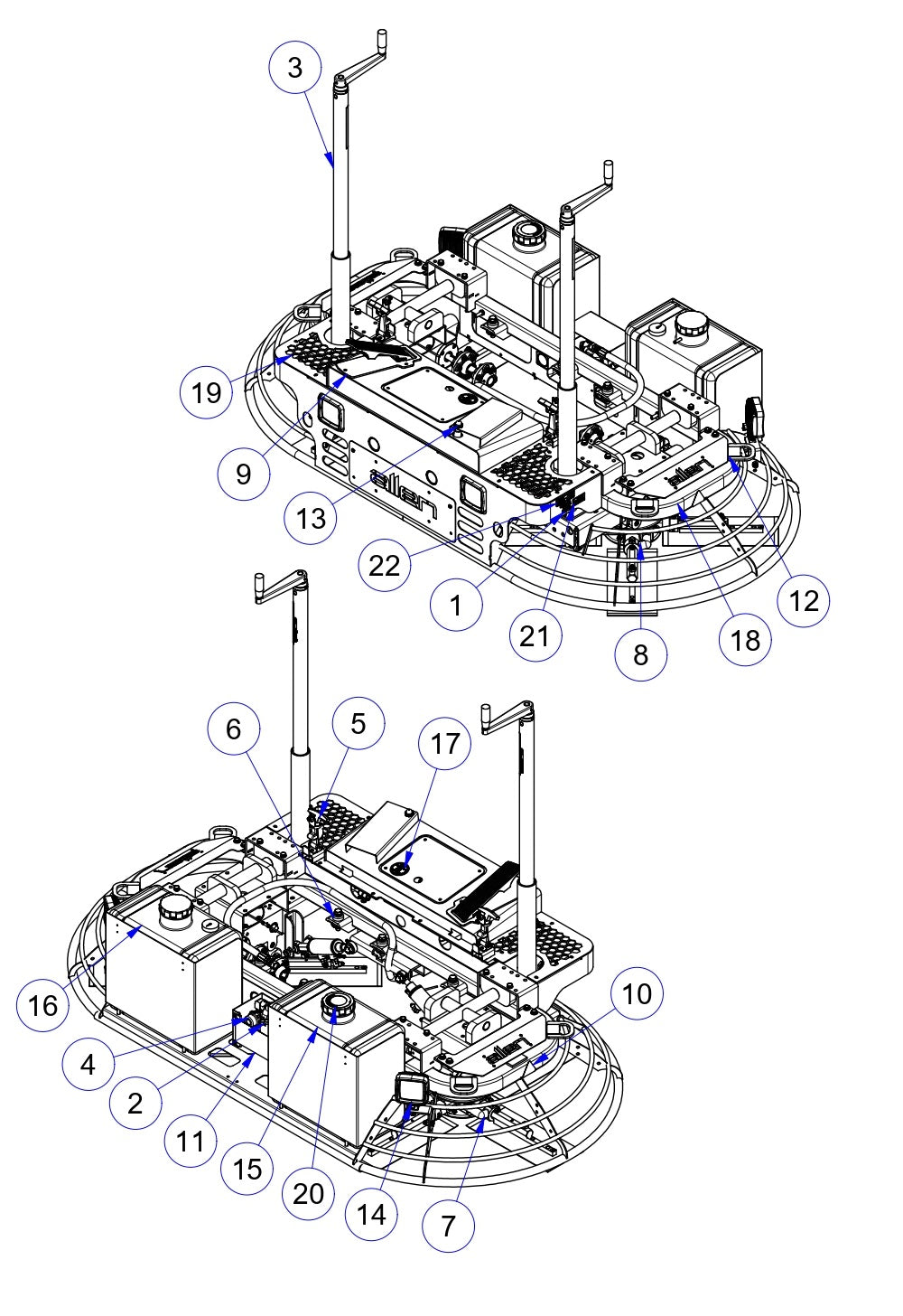 MP245 Mechanical Pro Riders Main Frame Assembly Parts by Allen Engineering