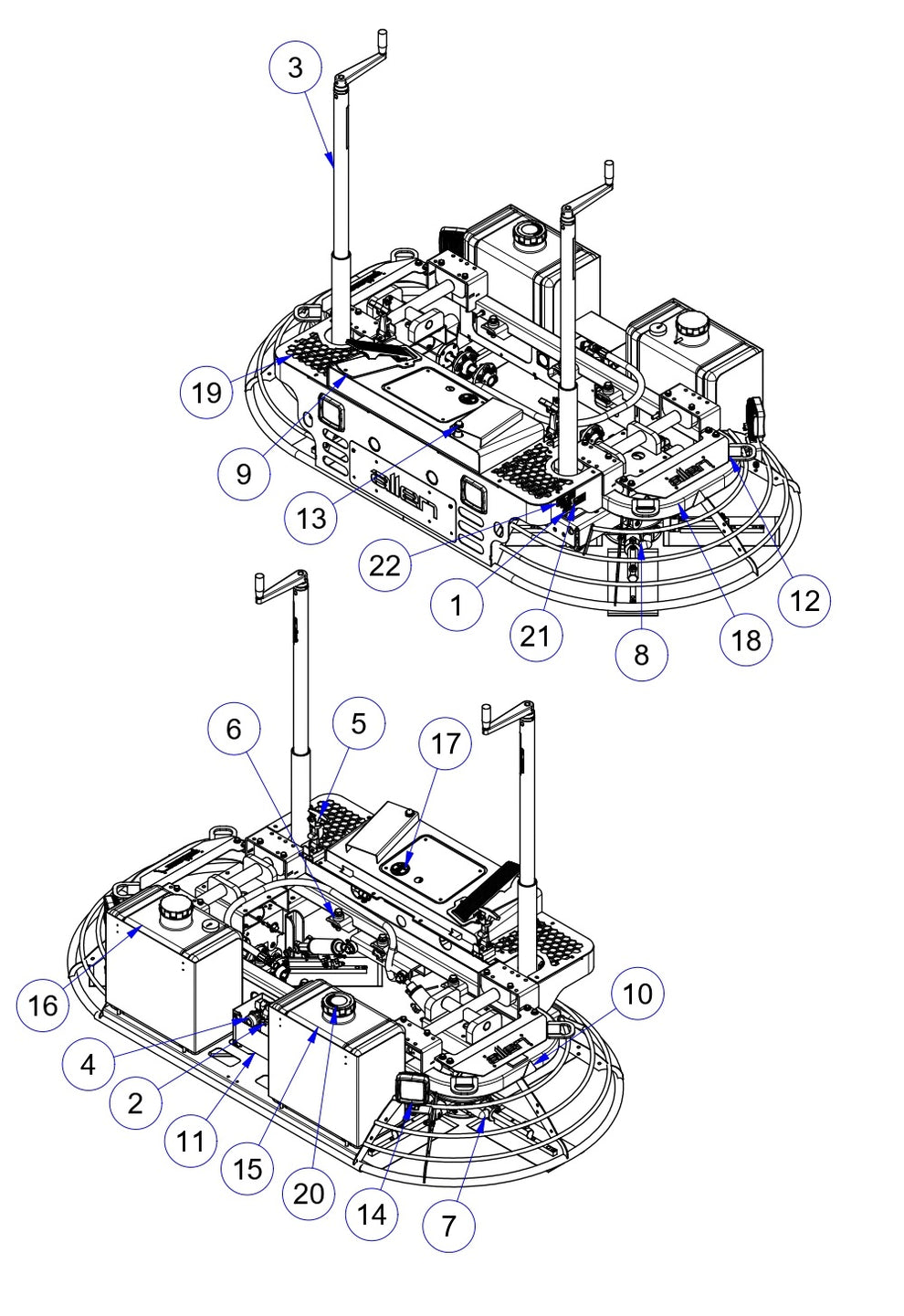 MP245 Mechanical Pro Riders Main Frame Assembly Parts by Allen Engineering