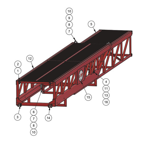 WB1824 Mainframe Assembly - Telescoping, 15-25 Foot Parts by Allen Engineering