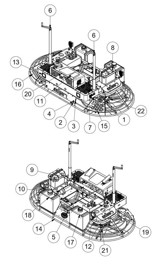 MSP455 Mechanical Super Pro Riders Main Frame Assembly Parts by Allen Engineering