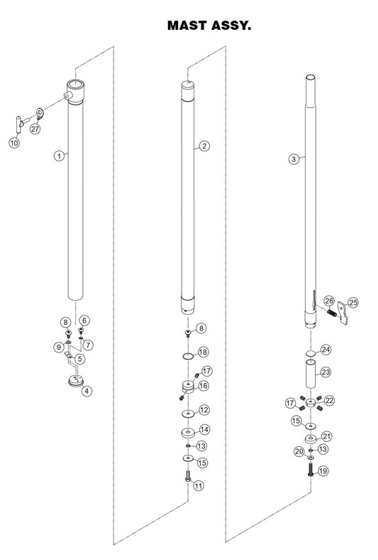 GBX8B GloBug Lighting Mast Assembly Parts by Multiquip