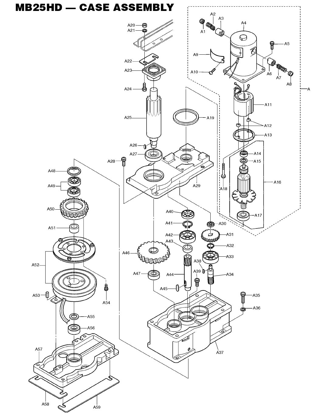 Case Assembly Parts-MB25HD