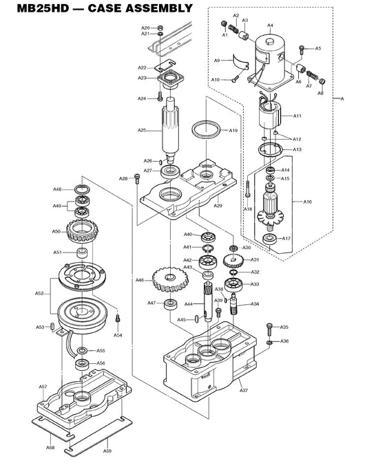 Case Assembly Parts-MB25HD