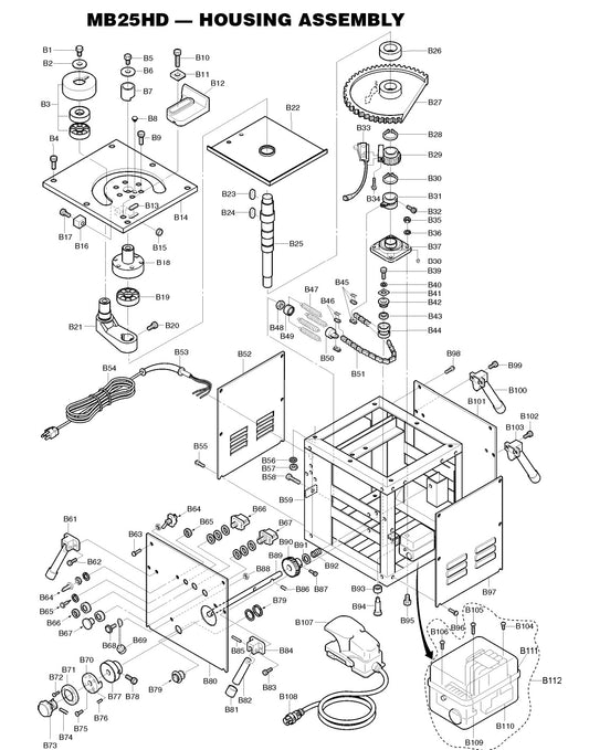 Housing Assembly Parts-MB25HD