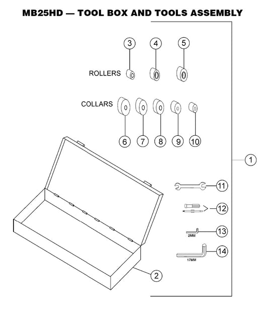 Tool Box And Tool Assembly Parts-MB25HD