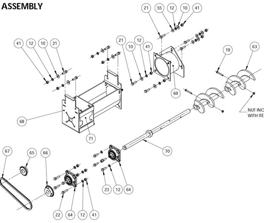 MC-650 Auger Assembly Parts By Miller Curber