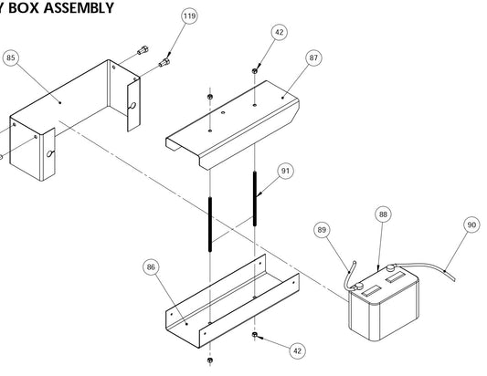 MC-650 Battery Box Assembly Parts By Miller Curber