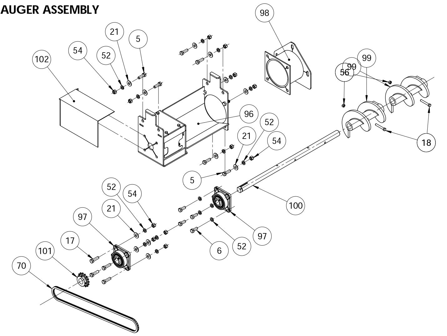 MC-655 Auger Assembly Parts By Miller Curber