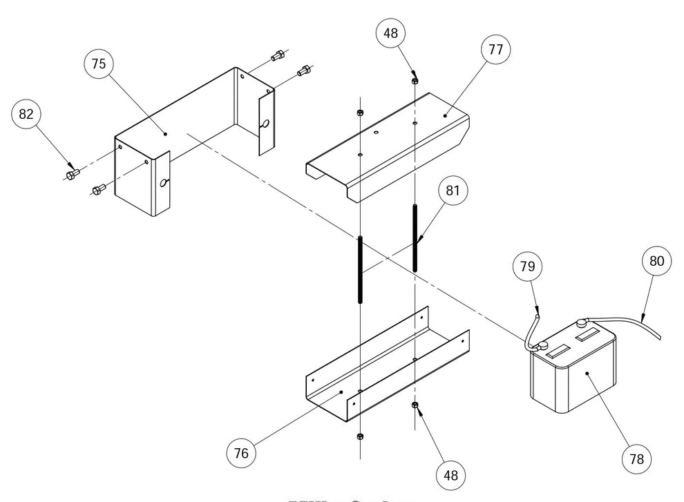 MC-750 Battery Box Assembly Parts By Miller Curber