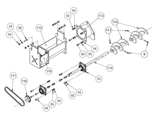MC-850 Auger Assembly Parts By Miller Curber