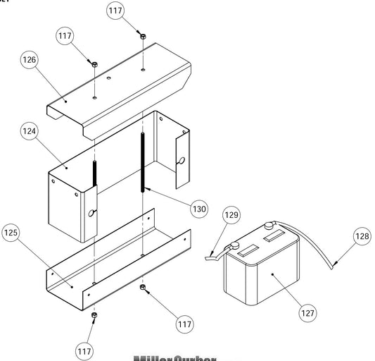 MC-850 Battery Assembly Parts By Miller Curber