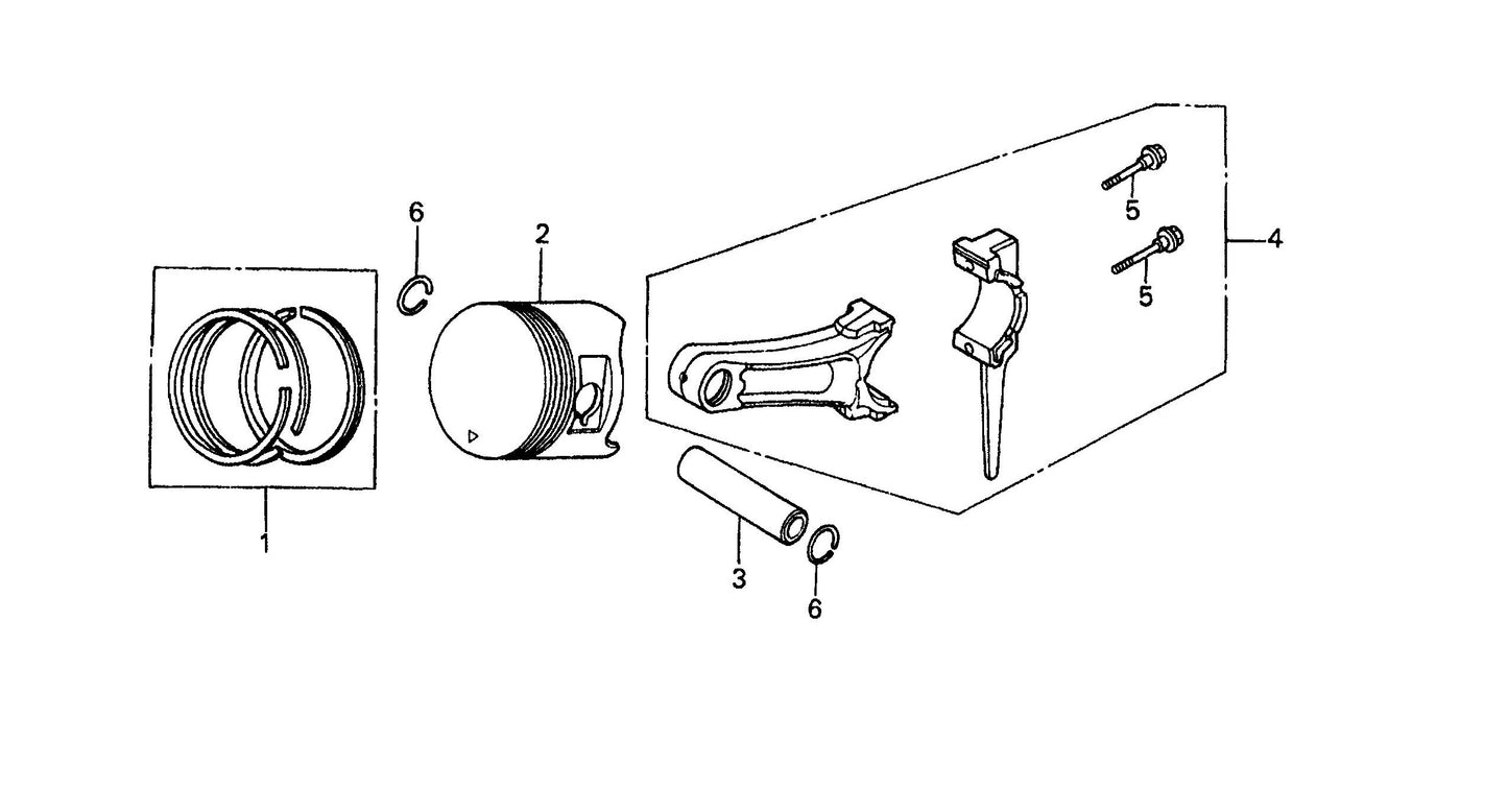 Piston Assembly Parts- MC12PH HONDA GX340UT2QA2/GX340UT2QAP2 Gasoline Engine