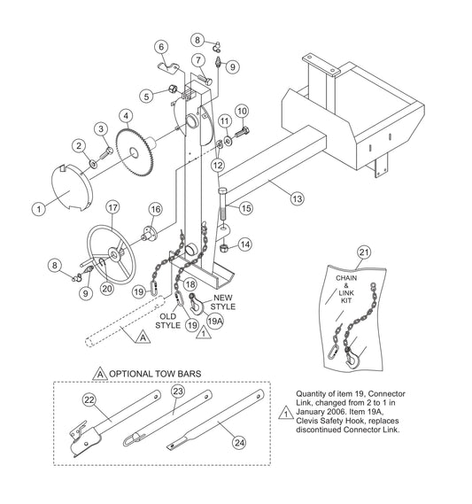 Main Frame Assembly Parts- MC44SH, MC44SE Concrete Mixer Honda GX120 Series Gasoline Engine