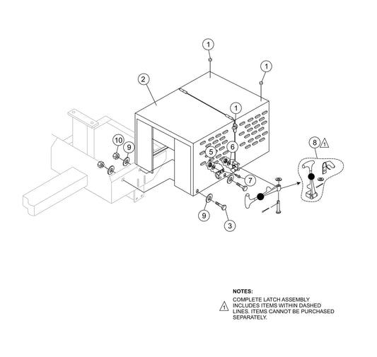 Cabinet Assembly Parts- MC94SH, MC94PH, MC94SE, MC94PE Concrete Mixer Honda GX240 Series Gasoline Engine and 1.5 HP Electric Motor