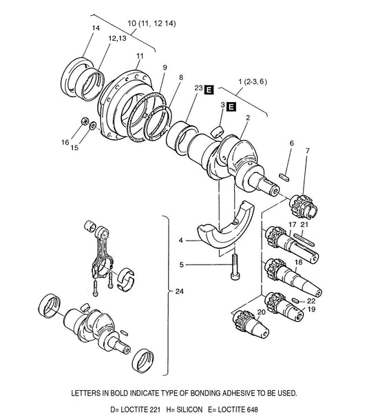 MDR9D- Crankshaft Assembly Parts By Walk-Behind Roller By Multiquip