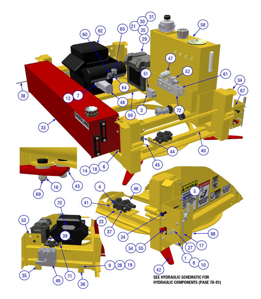 BDF6048B Middle Carriage Assembly Parts by Allen Engineering