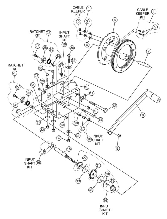 MLT Winch Assembly Parts by Multiquip