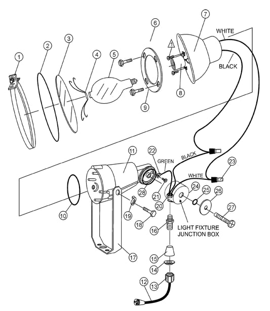 MLT Light Fixture Assembly S/N 4GNLT1018YB900072 AND ABOVE Parts by Multiquip