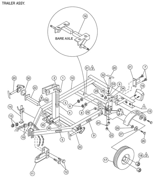 MLT Trailer Assembly Parts by Multiquip
