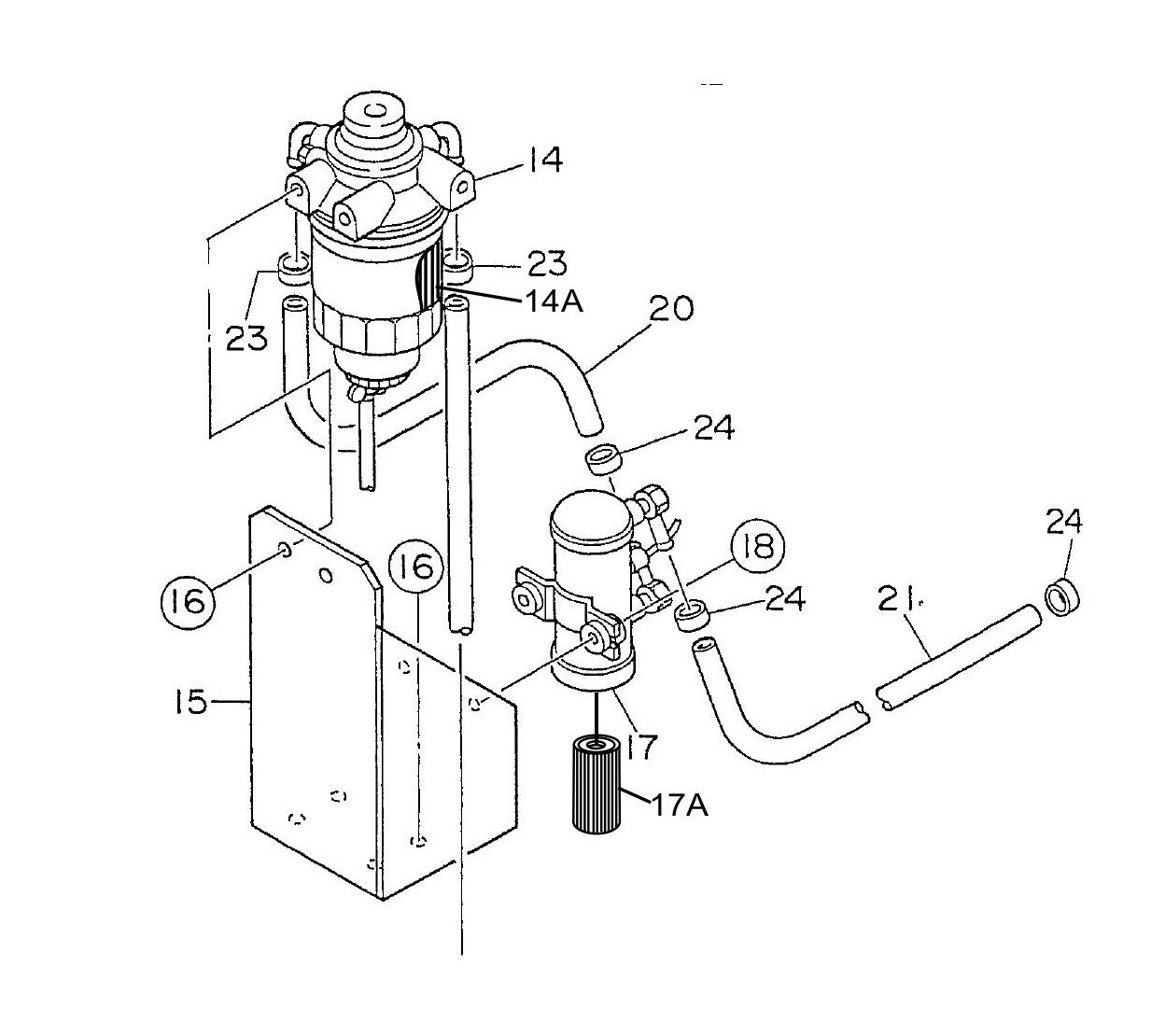 DCA20SPXU2 Fuel Filter Assembly Parts