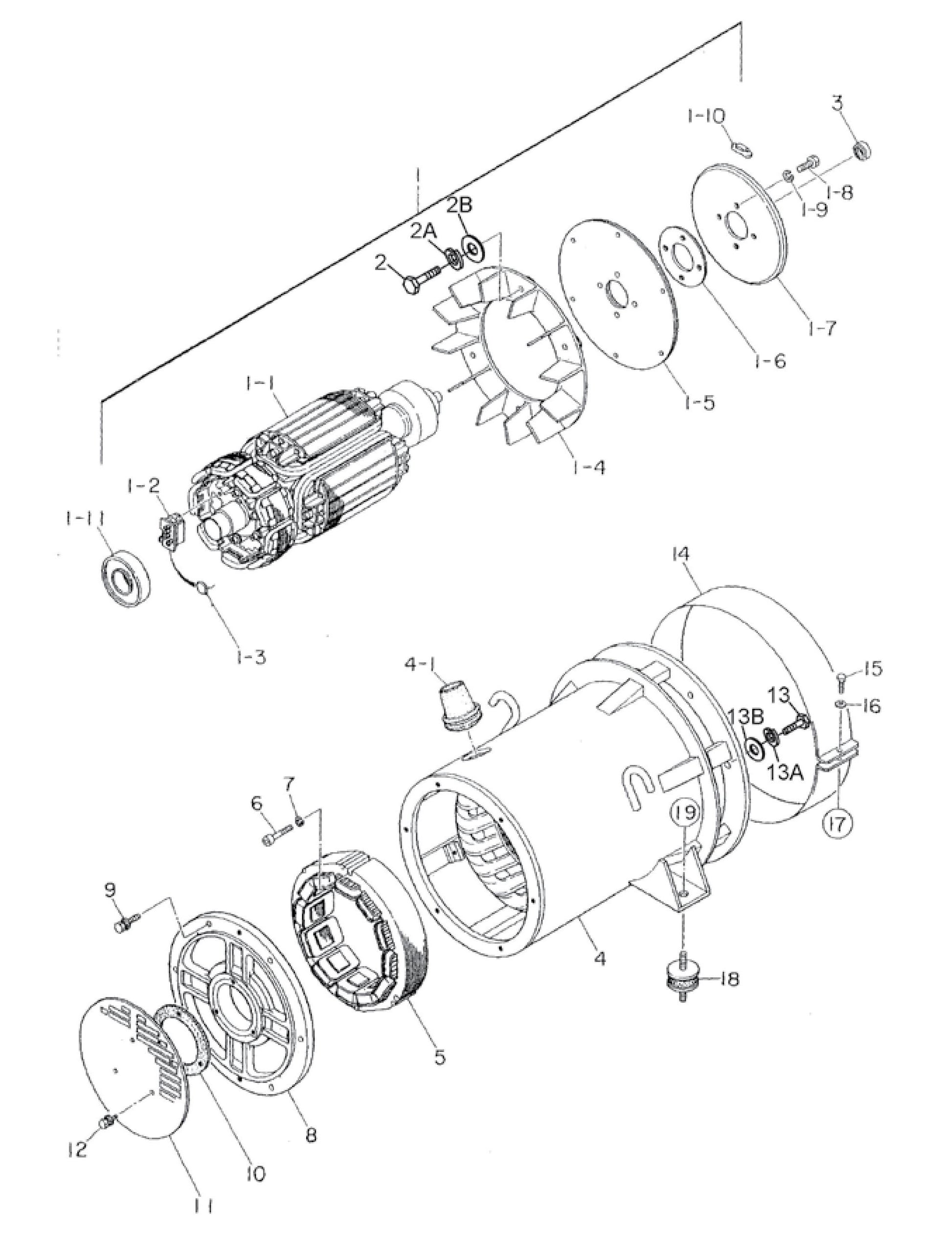 MLT25 DCA25SSIU3 Generator Assembly Parts