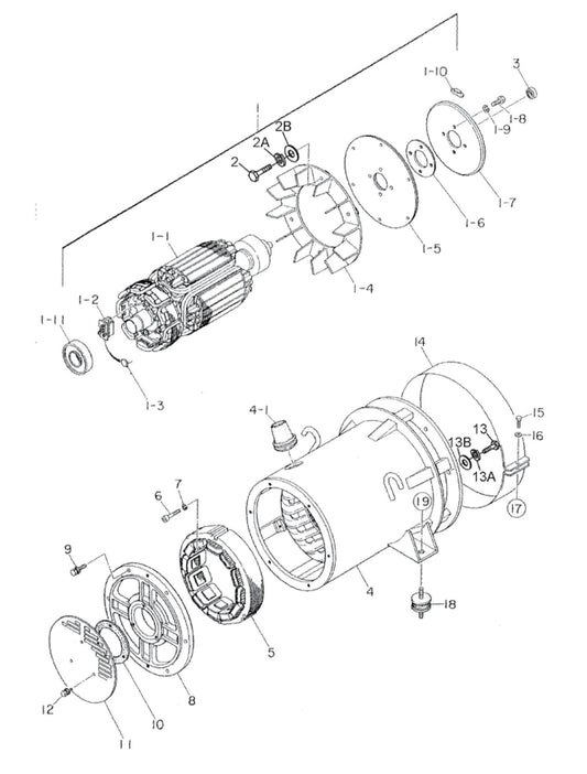 MLT25 DCA25SSIU3 Generator Assembly Parts