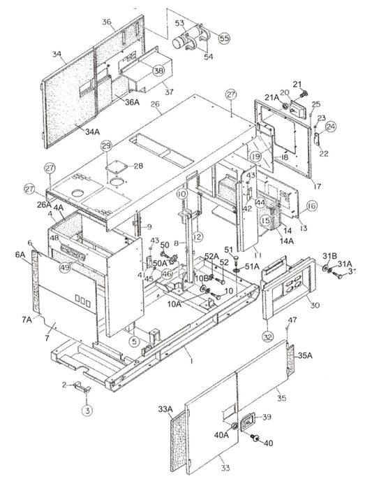 MLT25 DCA25SSIU3 Enclosure Assembly Parts By Multiquip