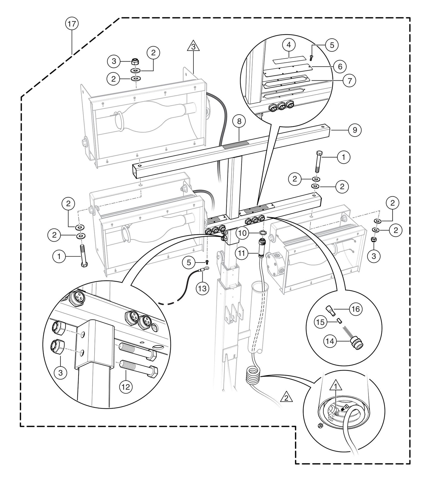 MLT25 T-Bar Assembly Parts By Multiquip