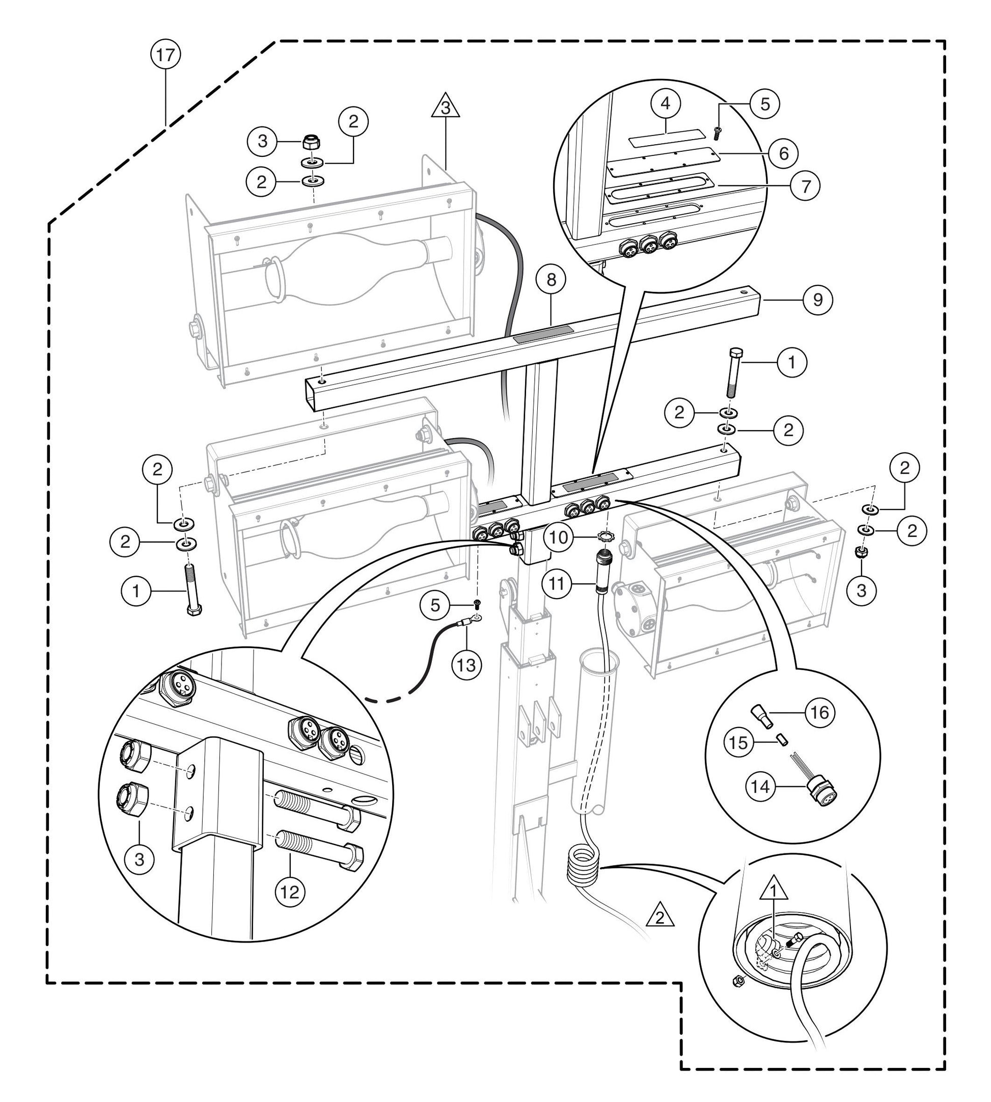 MLT25 T-Bar Assembly Parts By Multiquip