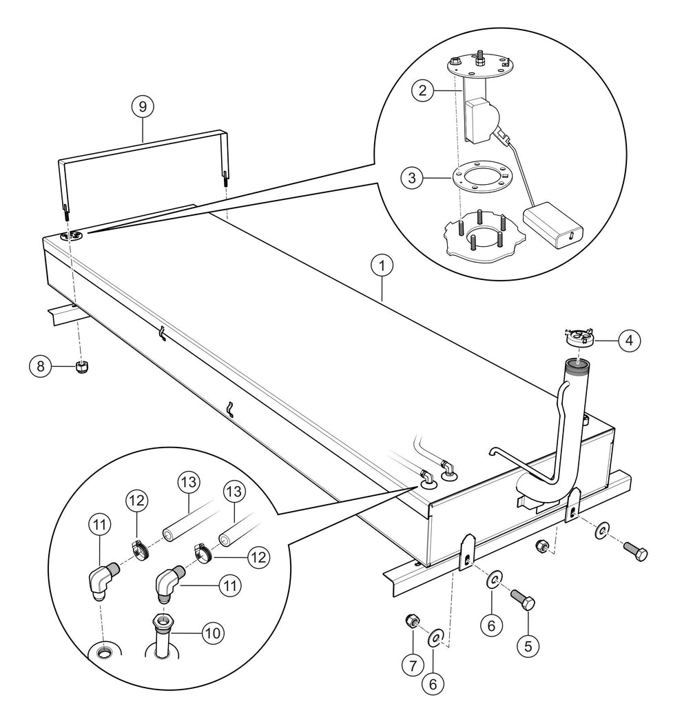 MLT25 Fuel Tank Assembly Parts By Multiquip